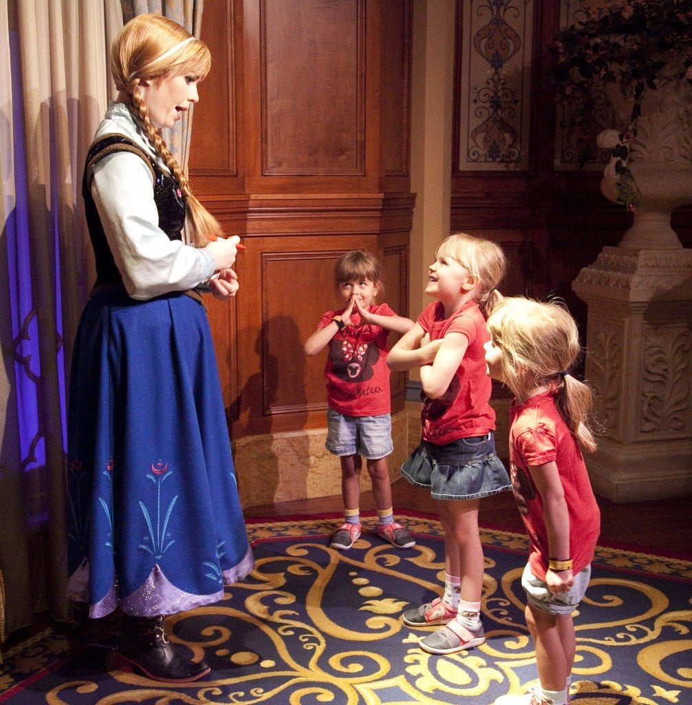 Meeting Anna at Magic Kingdom