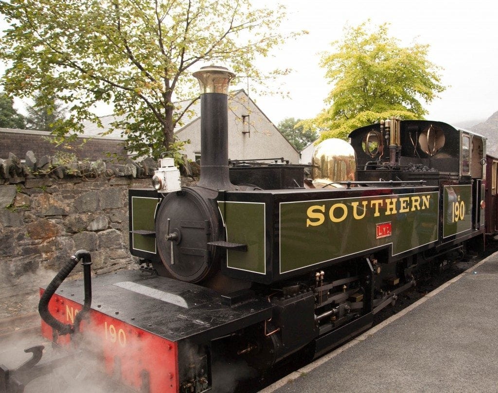 Ffestiniog Railway which departs Blaenau Ffestiniog before making its way to Porthmadog