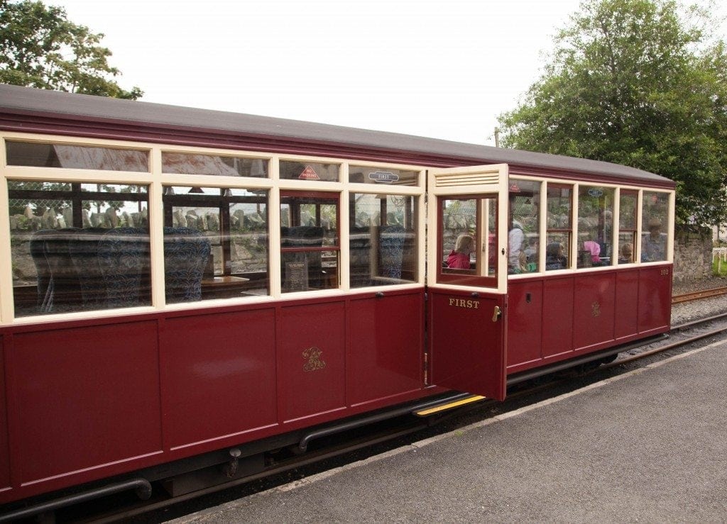 the Ffestiniog Railway which departs Blaenau Ffestiniog before making its way to Porthmadog