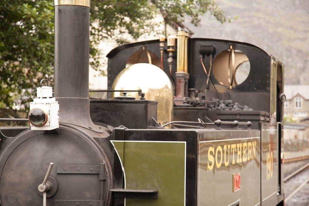 the Ffestiniog Railway which departs Blaenau Ffestiniog before making its way to Porthmadog