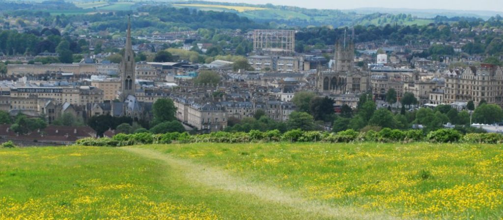 Skyline of Bath, credit to National Trust. Part of my guide on amazing National Trust days out with kids