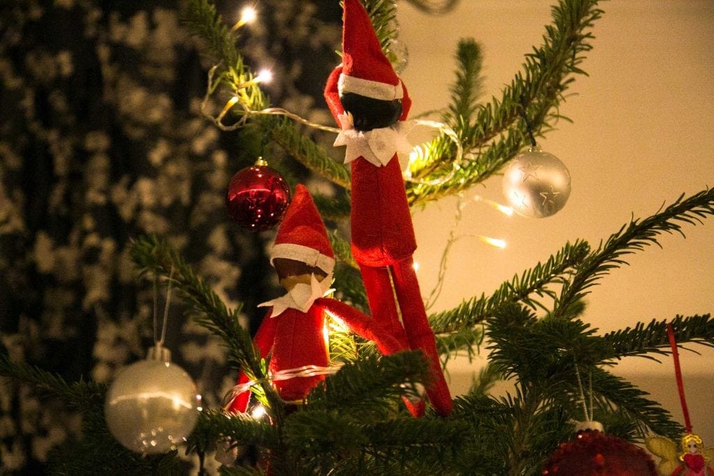 Elves on a Christmas tree