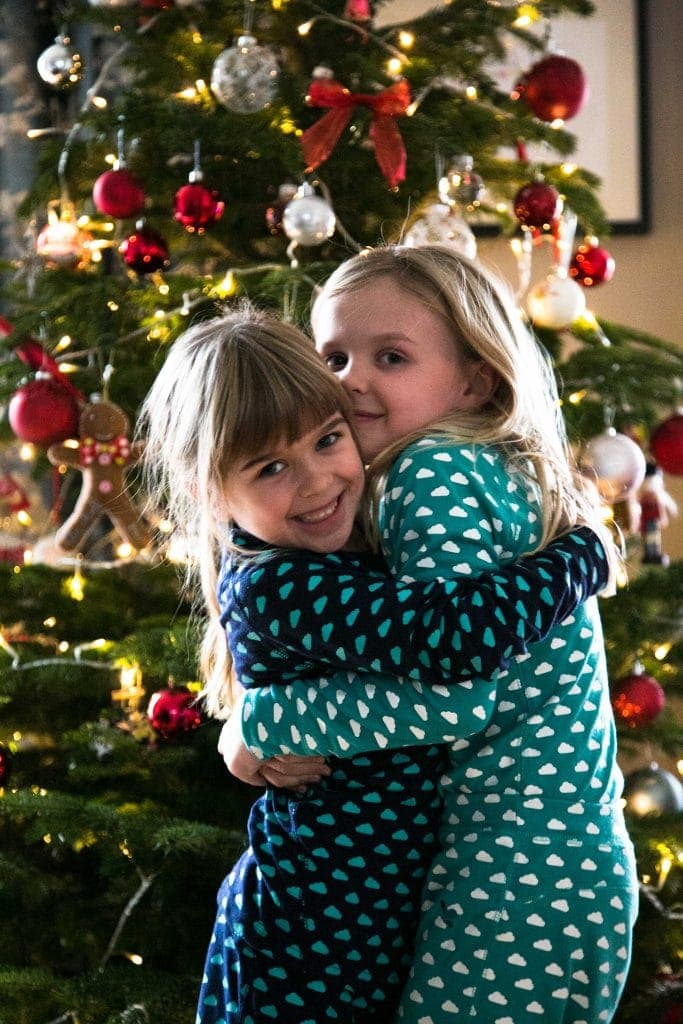 Children happy to visit Santa's Lapland for Christmas Day