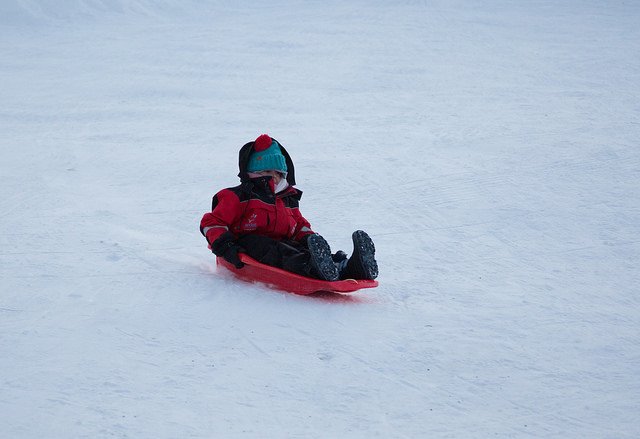 Sledding at Santa's Lapland