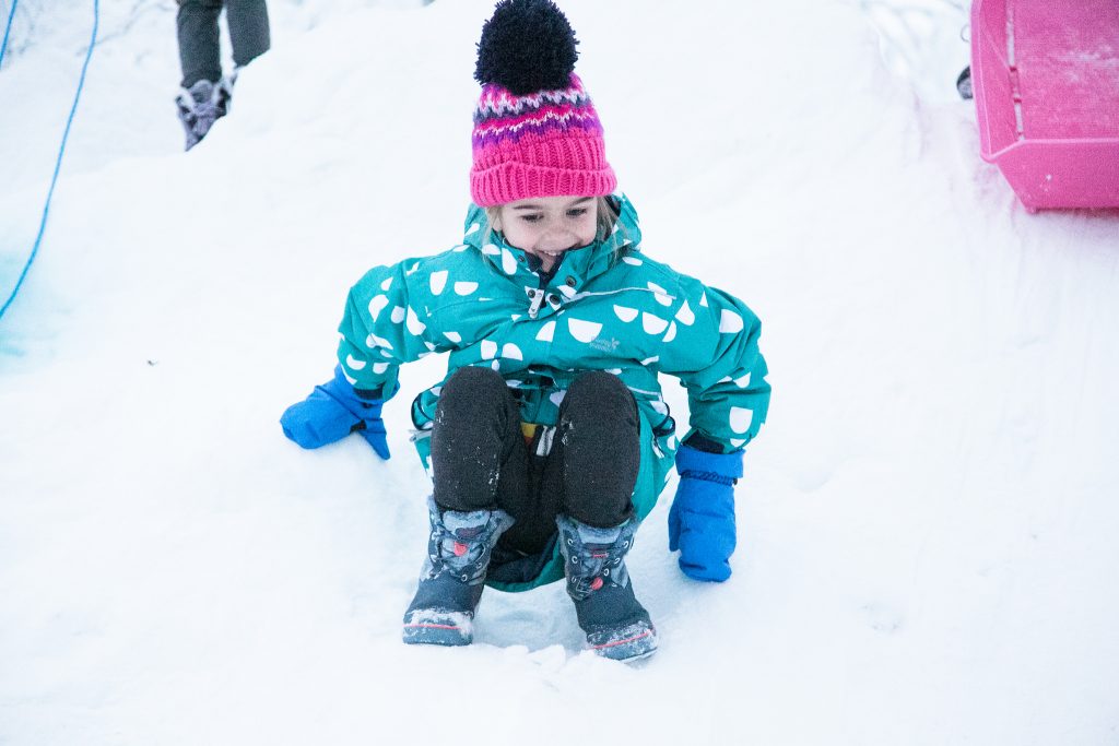 Tobogganing at Santa’s Lapland