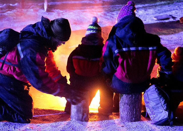 Warming up at Santa's Lapland