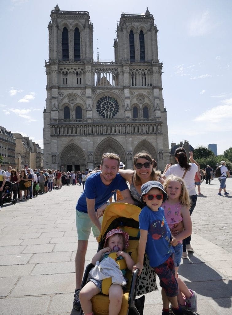 Using the Diono Traverze, a lightweight stroller, on a family trip to France