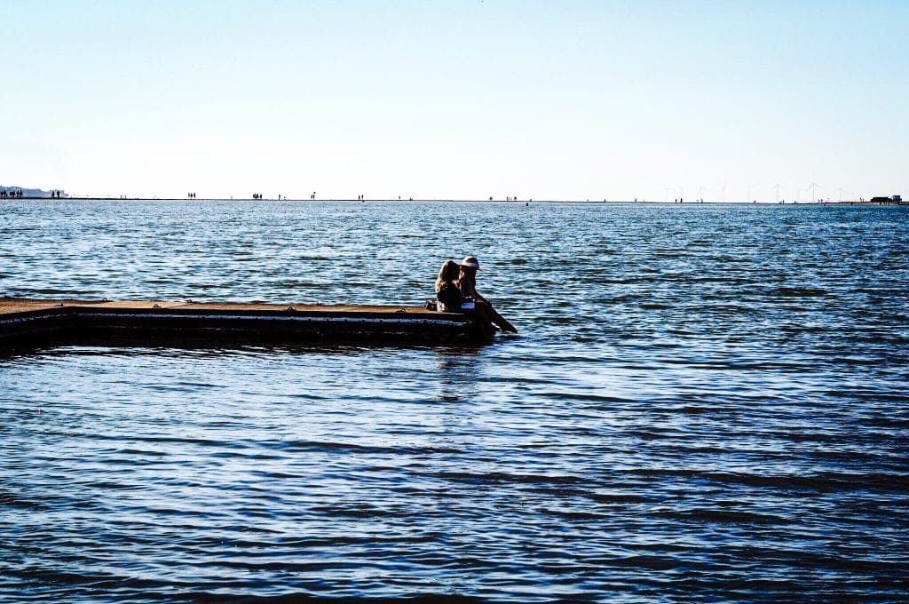 Children near the water