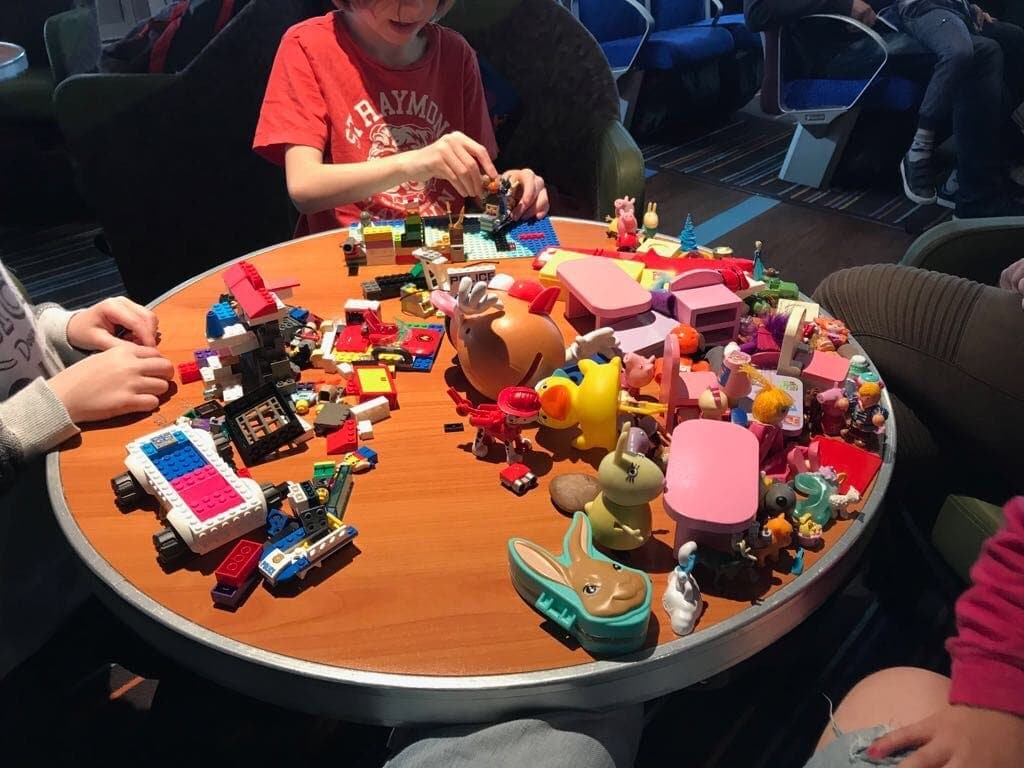 Children playing onboard Brittany Ferries from Portsmouth to Cherbourg, France