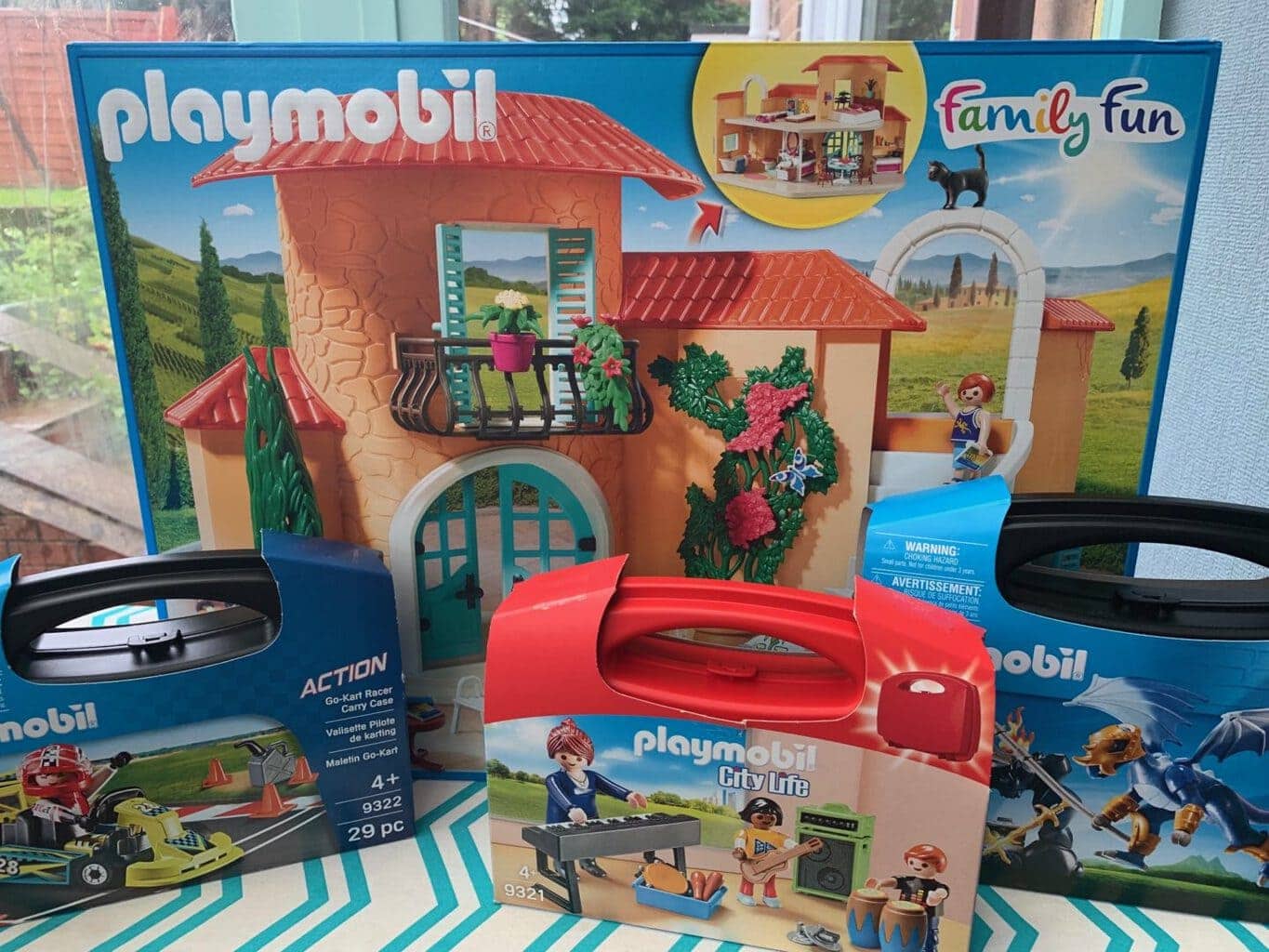 Playmobil Summer Villa and travel sized Carry Cases