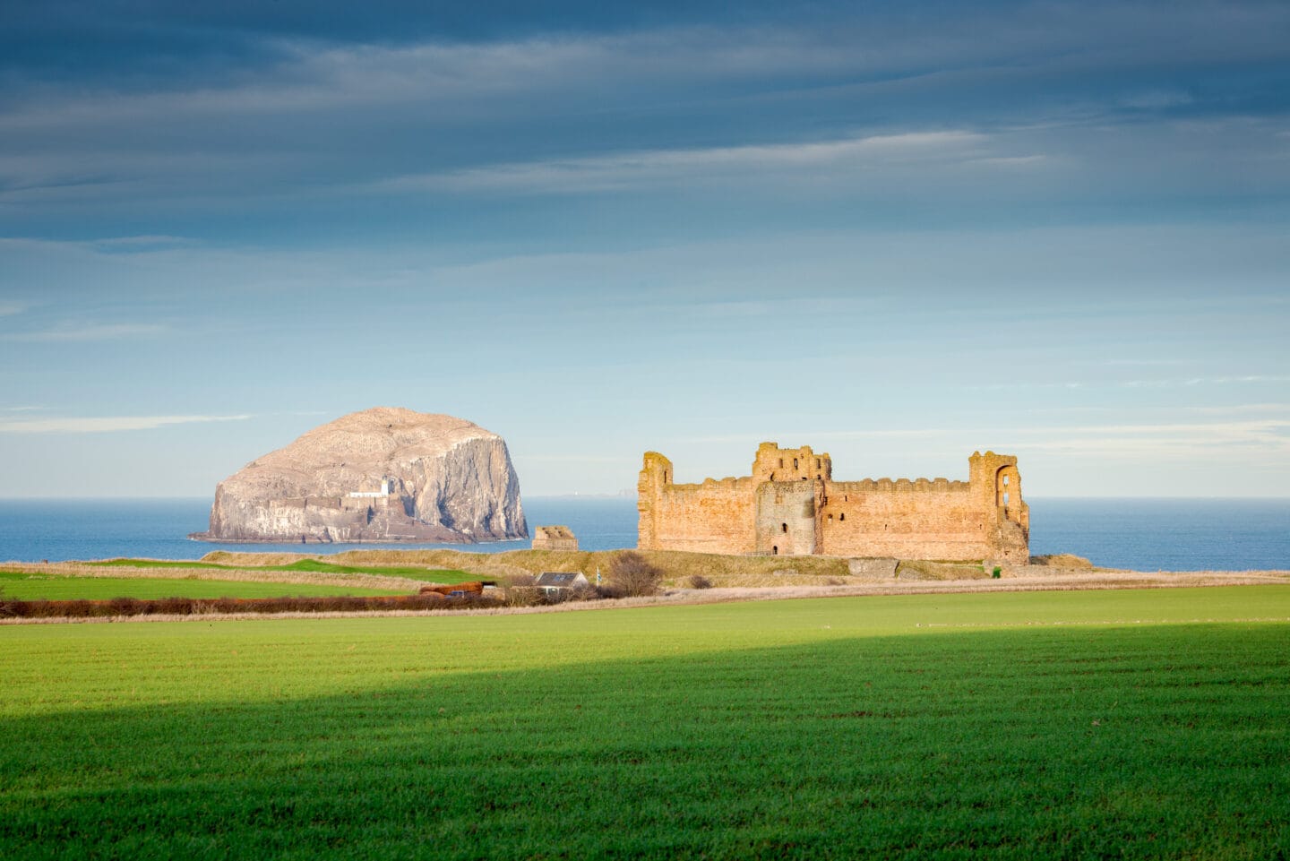 Tantallon Castle, East Lothian. Sunset. HDR images. Credit: Historic-Environment-Scotland-scaled