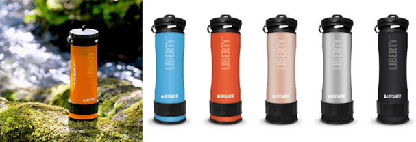 LifeSaver - Liberty  The ultimate water bottle for travel enthusiasts and outdoor lovers, the LifeSaver Liberty™ removes a minimum of 99.99% of dangerous viruses, bacteria and cysts from any water to provide safe drinking water on demand. Its unique 2in1 design also means it can be used to pump purified water into other clean containers, so it will keep the whole family hydrated when out on a Boxing Day adventure and beyond.