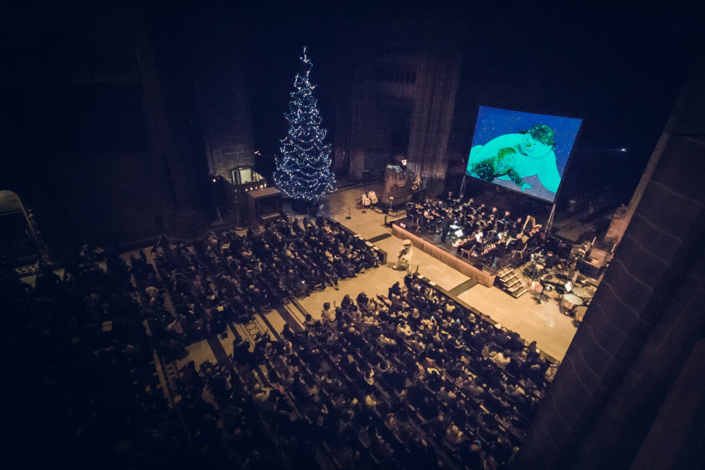 The Snowman accompanied by a live orchestra